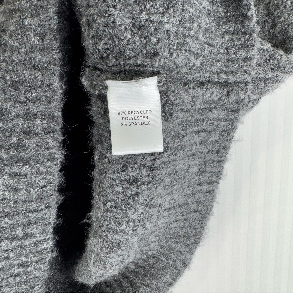 Evereve Avery Gray Cable Tank Sleeveless Mock-Neck Sweater  Vest Size Medium - Picture 4 of 4